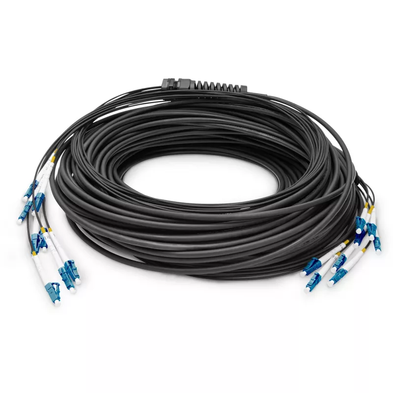 DIGITUS Vorkonfektionierte Fibre Optic Universal Breakout kabelis, Singlemode OS2, 8 šķiedras, LC/UPC - LC/UPC