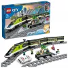 LEGO 60337 City Express pasažieru vilciena komplekts ar tālvadību, rotaļlietu dāvanas bērniem, zēniem un meitenēm ar strādājošiem priekšējiem lukturiem, 2 vagoniem un 24 sliežu ceļa gabaliem