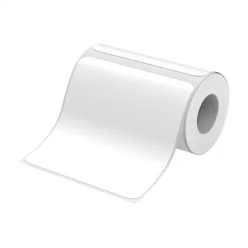 Termoetiķetes NIIMBOT T100×100-75 (baltas) – 100×100 mm, rullis ar 75 etiķetēm