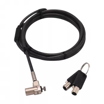 Kabeļa slēdzene DICOTA D31831 melna/sudrabota 2m apaļā atslēga