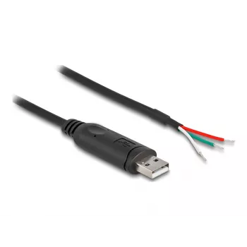 DeLOCK Adaptera kabelis USB 2.0 Type-A uz Serial RS-485 2 m melns