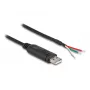 DeLOCK Adaptera kabelis USB 2.0 Type-A uz Serial RS-485 2 m melns