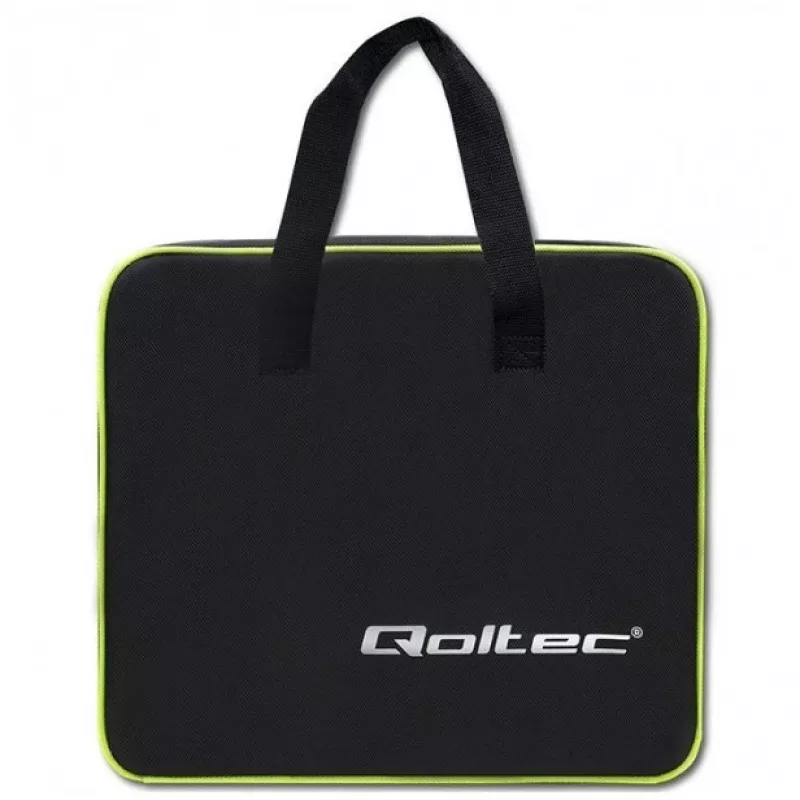Qoltec 52465 Mobilais lādētājs EV 2-in-1 Type2 ar regulēšanu | 3.5kW | 230V | LCD | Pārnēsājams | Wallbox | 5m