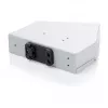 DIN sliedes optiskās šķiedras savienojuma sadalītājs DIGITUS DN-96893 — leņķveida, 6 SC DX / LC Quad, alumīnijs, pelēks