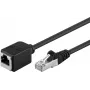 Wentronic Goobay CAT 5e pagarinātājs F/UTP, melns, 5 m - vara materiāls, RJ45 spraudnis (8P8C) RJ45 ligzda (8P8C) (91884)