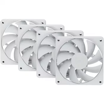 120 mm korpusa ventilatori HYTE FA12, balti, 4-gab. komplekts — 120 mm, balti, modelis FA12