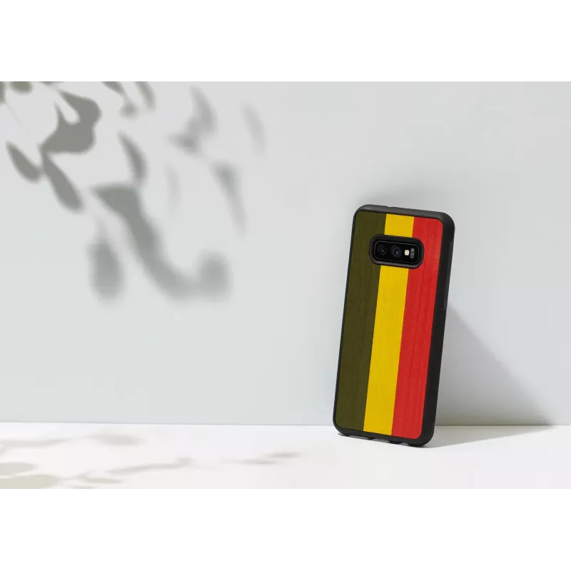 man and wood viedtālruņa maciņš Samsung Galaxy S10e, reggae melns aizsargapvalks