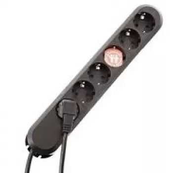 Bachmann SMART 6x Schuko strāvas pagarinātājs H05VV-F 3G 1.50mm² 16A/3680W 3m