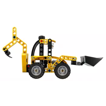 Konstrukciju komplekts LEGO Technic Backhoe Loader 42197 — šarnīrveida stūre, strādājošs iekrāvējs, 104 gab., ieteicamais vecums 7+