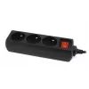 Gembird EG-PSU3F-01 pārsprieguma aizsargs Melns 3 AC kontaktligzdas 230 V 0,6 m