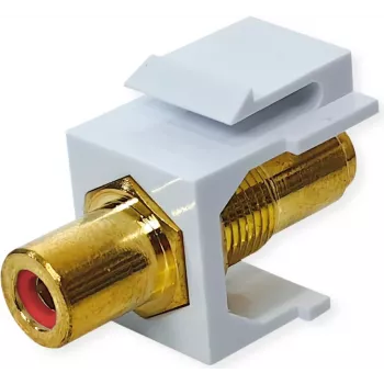 VALUE ROLINE Keystone sakabe RCA ekranēta plastmasas sarkana (25.99.8213)