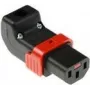 ACT C13 IEC Lock+ pārslēdzams leņķveida savienotājs, melns, PA130100DBK (SFO67A)