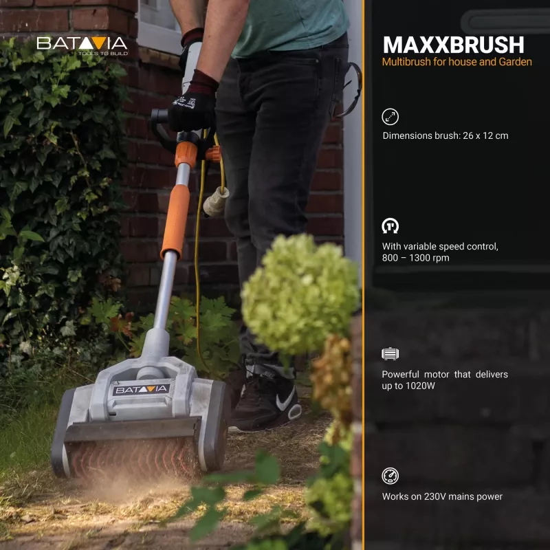 Batavia B.V. | Maxxbrush 1020W Multi-Brush 26cm, Spiral Brush (Zaļš) | 1020 W