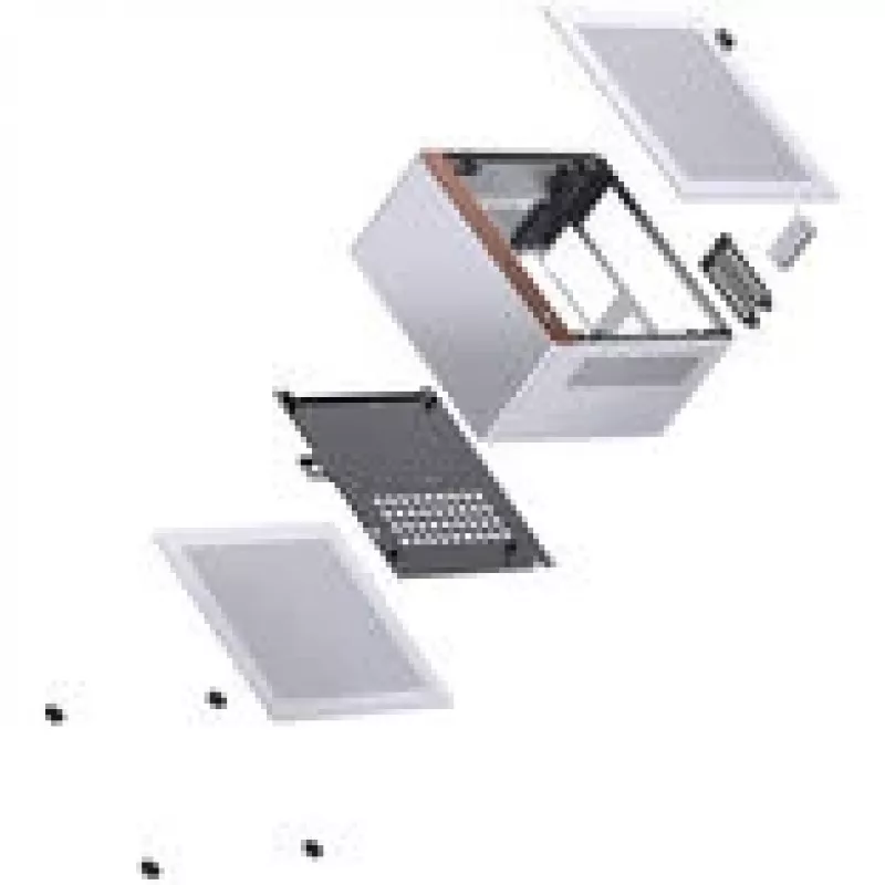 Datora korpuss Jonsbo NV10 Mini ITX – sudraba