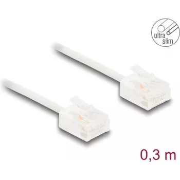 Tīkla kabelis DeLOCK RJ45 Cat.6 UTP 0.3m Balti