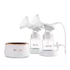 Elektriskais dubultkrūšu sūknis neno Bella Twin Moon — bezvadu, divfāžu, LCD, 150 ml pudelītes, pērļu krāsā