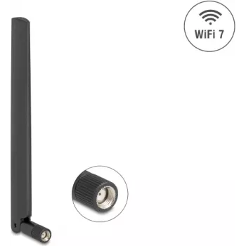 Daudzvirzienu tīkla antena DELOCK 81452 RP-SMA, 4.4 dBi, 2.4–7.125 GHz, 169.7 mm