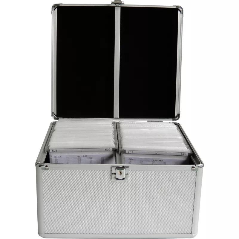 MEDIARANGE BOX76 - Uzglabāšanas kaste - 300 diskiem - Sudraba - Flīss - Plastmasa - Koks - 120 mm - Alumīnijs