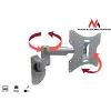 Sienas stiprinājums MACLEAN MC-503A S 23 collu–42 collu ekrāniem, noliece ±20°, VESA 75×75–200×200, 30 kg, sudraba krāsā