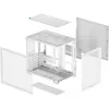 Datorkorpuss DeepCool CG530 WH Midi Tower — ATX/Micro ATX/ITX, rūdīts stikls, 2 × 3,5 collu + 3 × 2,5 collu nodalījumi, atbalsta līdz 410 mm GPU