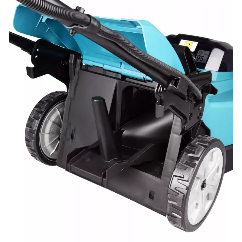 Makita DLM481Z zāles pļāvējs Stumjamais zāles pļāvējs Ar bateriju Melns, Zils, Metālisks