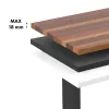 Ergo Office elektriski regulējams galds, maks. augstums 1160 mm, maks. slodze - 80 kg, bez sēd-stāv galda virsmas, melns, ER-400 B