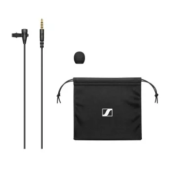 Lavalier mikrofons Sennheiser XS LAV MOBILE, pievienojams ar klipsi, kondensatora, visvirziena, 2 m kabelis, 3,5 mm, 50–18000 Hz, 19 g, melns
