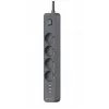 TRACER Power Line+ mobilais pārsprieguma aizsargs ar pagarinātāju 1,5 m (4 kontaktligzdas + 3x USB A, 5V 2,4A)