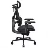 Spēļu krēsls thunder x3 FLEX Pro Fabric pelēka — ergonomisks grozāmais sēdeklis, regulējami roku balsti un atgāšanās