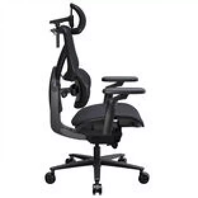 Spēļu krēsls thunder x3 FLEX Pro Fabric pelēka — ergonomisks grozāmais sēdeklis, regulējami roku balsti un atgāšanās