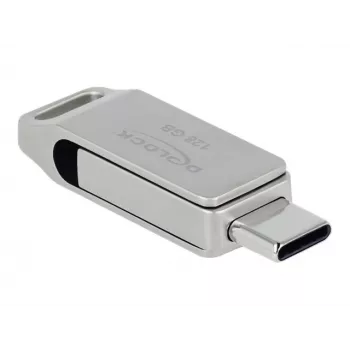 DELOCK USB zibatmiņa 128 GB USB-C Type-A grozāmais modelis