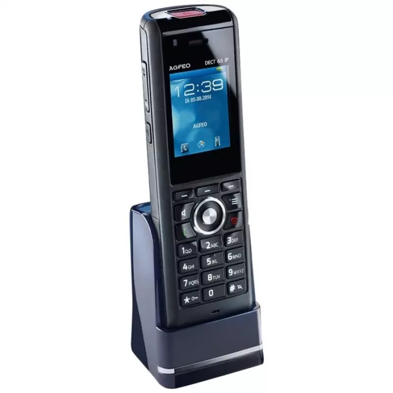 DECT tālrunis AGFEO DECT 65 IP Melns