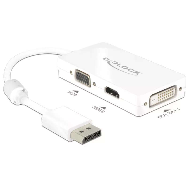 Kabelis DeLOCK 0.16m DisplayPort VGA HDMI DVI-D