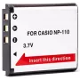 Uzlādējama baterija extra digital NP-110 3.7V 1000mAh pārnēsājamām ierīcēm