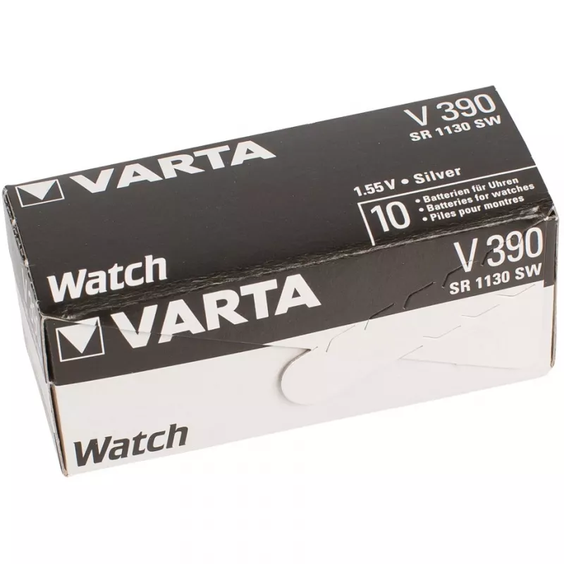 VARTA Sudraba-oksīda pulksteņa baterija, V390 (SR54), 1,55 V, 80 mAh (00390 101 401)