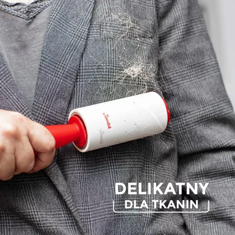 Apģērbu kopšanas rīks VILEDA 173390 — pašlīmējošs mājdzīvnieku spalvu rullītis, platums 52 mm, augstums 250 mm, ergonomisks rokturis