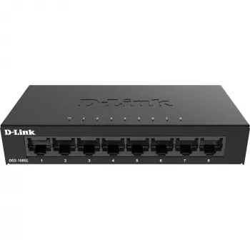 D-Link DGS-108GL nevadāms Gigabit Ethernet (10/100/1000) melns
