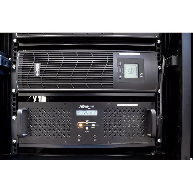 Gembird - UPS plaukts 19'' 3.4U 1500VA, 4xIEC 230V izeja, IEC14 ieeja, RJ11, USB, LCD Line-Interactive 1.5 kVA 900 W 4 kontaktligzdas