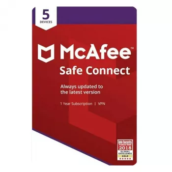 McAfee Safe Connect VPN 5 ierīcēm, 1 gada atslēga