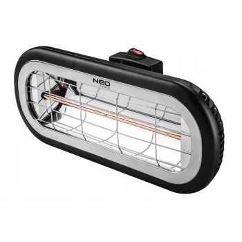 NEO TOOLS 90-032 elektriskais sildītājs ar infrasarkano starojumu lietošanai iekštelpās un ārpus telpām 2000 W Melns