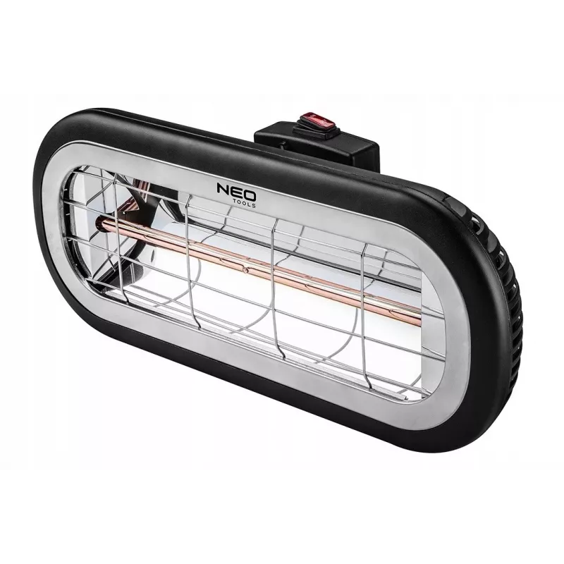 NEO TOOLS 90-032 elektriskais sildītājs ar infrasarkano starojumu lietošanai iekštelpās un ārpus telpām 2000 W Melns