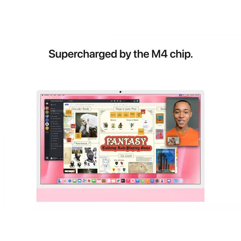 iMac 24 Retina 4.5k Displejs M4, Rozā, M4 (10-CPU/10-GPU), 24GB, 512GB, standarta stikls, Touch ID, vācu, Gigabit Ethernet, Magic pele, MD2U4D/A