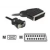 Video kabeļa adapteris DeLOCK 65028 SCART (21-pin) uz VGA (D-Sub) 2 m