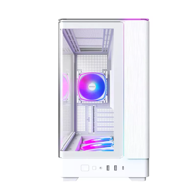 PC Case Montech KING 15 PRO balta — Micro ATX / Mini-ITX, Midi Tower