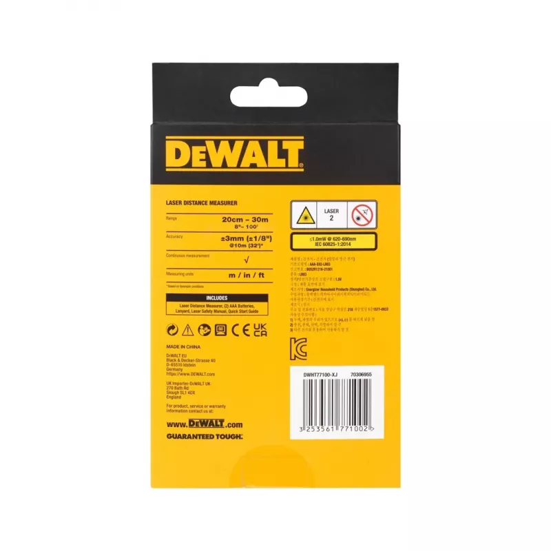 DeWALT DWHT77100-XJ attāluma mērītājs