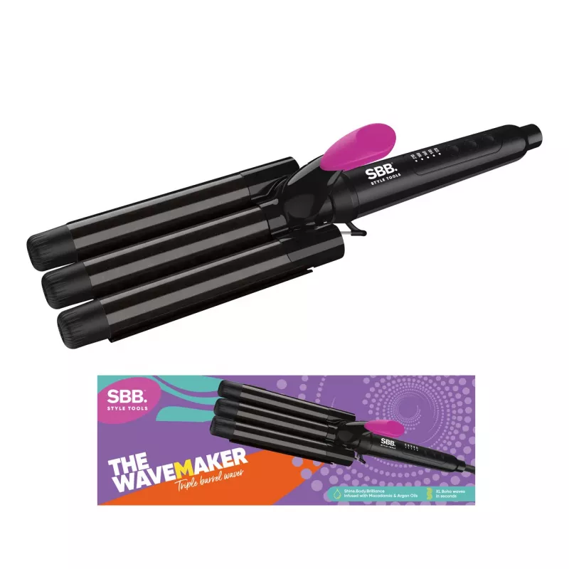 Trīsstobra viļņotājs SBB SBWV-2000-EU 2000W — trīsstobra matu viļņotājs