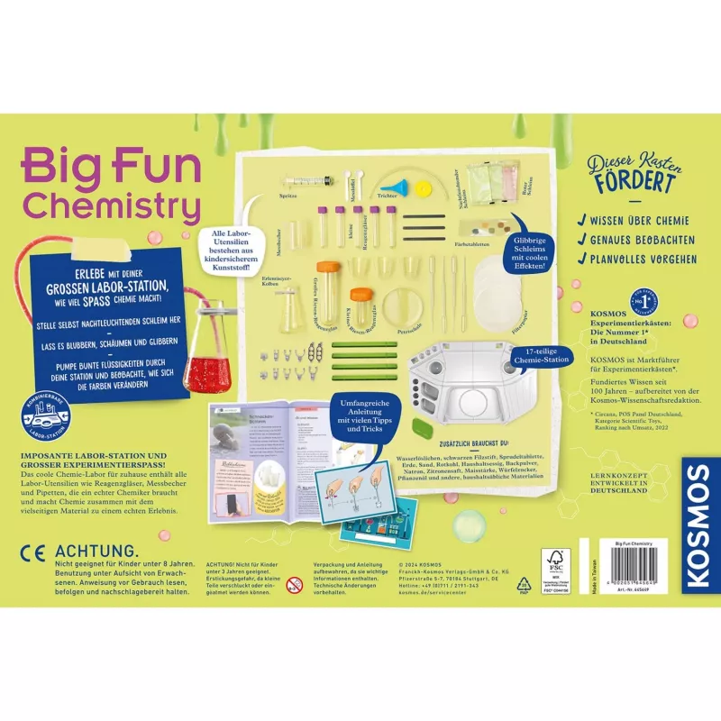 Big Fun Chemistry, Eksperimentu komplekts