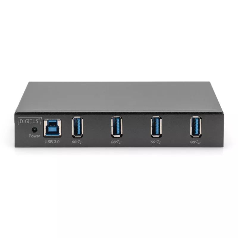 DIGITUS USB centrmezgls 4 portu 3.0->4xA3.0 industrial line melns