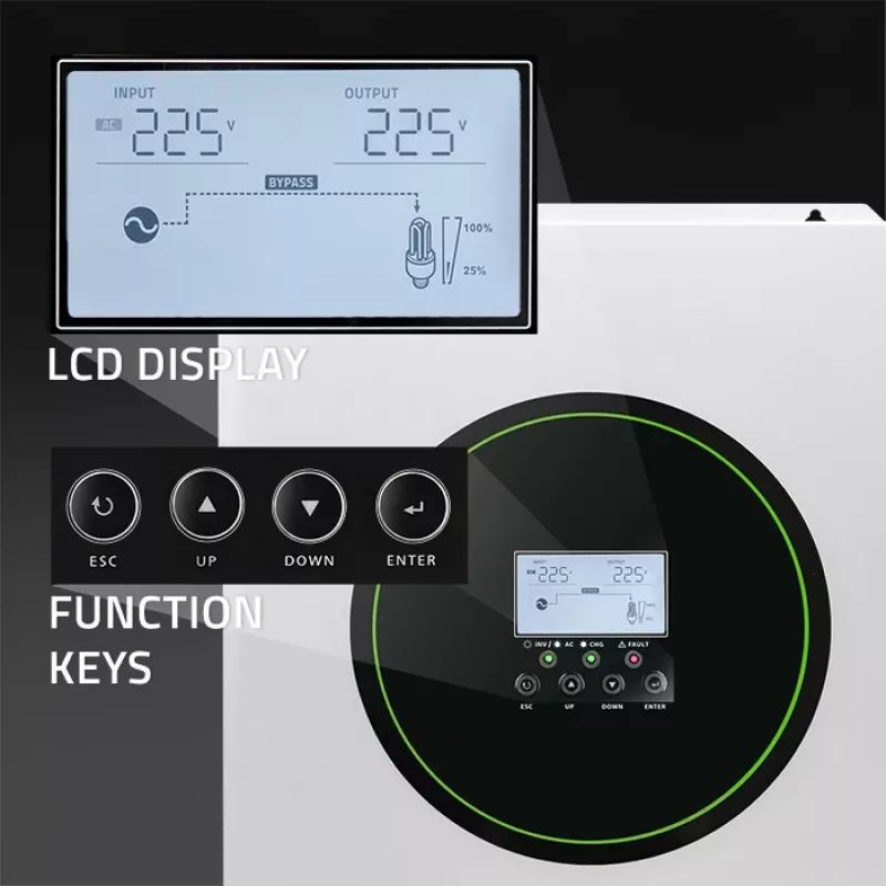 Hibrīdais saules invertors Off-Grid 6200W | 120A