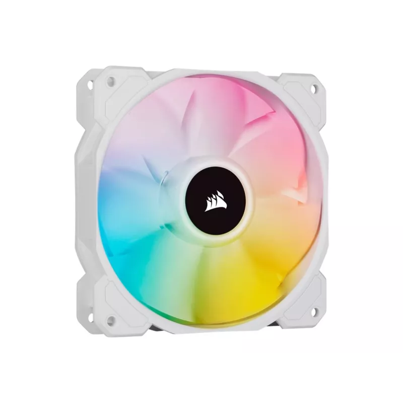 Corsair iCUE SP120 RGB ELITE Performance 120mm Balts PWM ARGB Case Fan Triple Pack